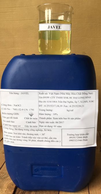 Na(OCl) – Natri Hypoclorit (Javel 100g/l) – Việt Nam